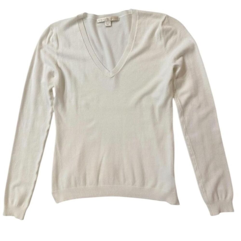 Boston Proper cream v neck sweater